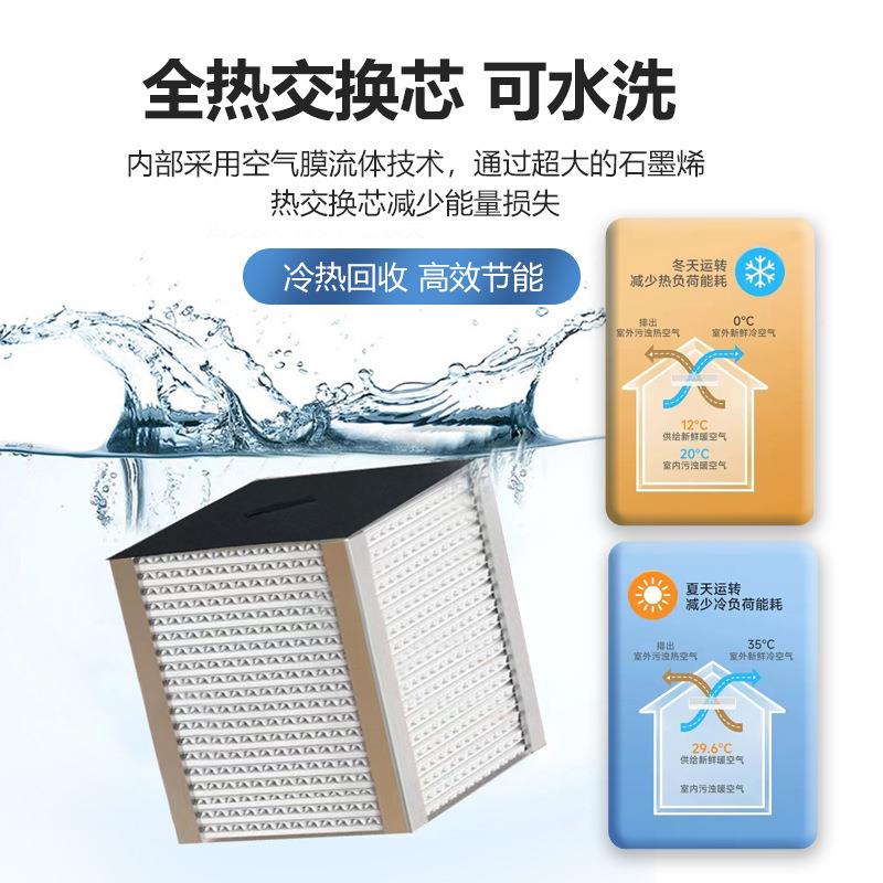 壁挂杀式新双风机用菌除家霾除醛全屋新风28系统卧室空气净化向换