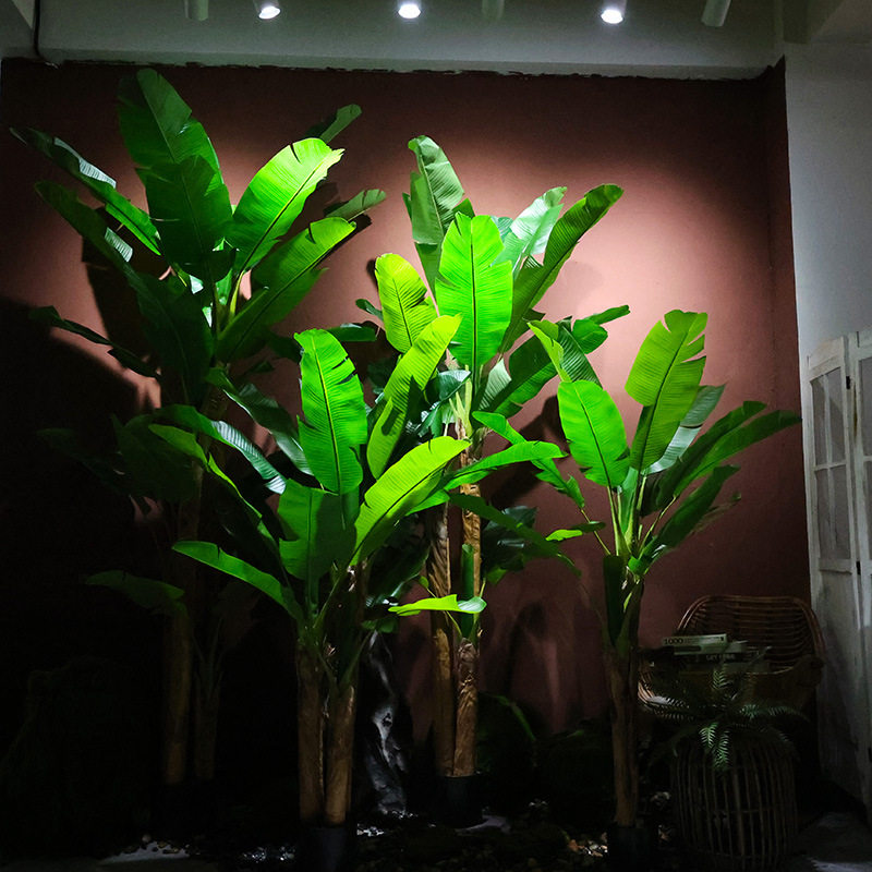 室内软装大型仿真植物芭蕉树盆栽橱窗落地装饰热带绿植香蕉树盆景