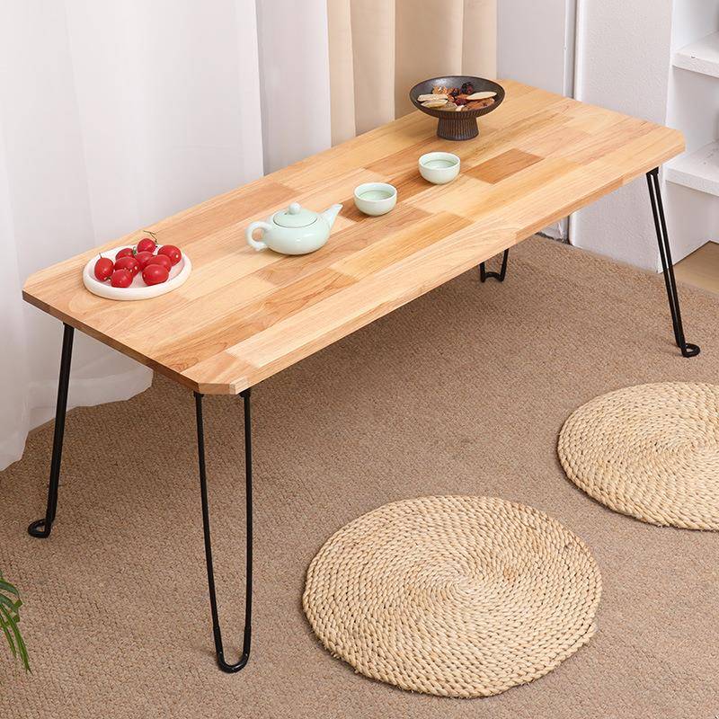 木质折叠餐桌茶几客小子桌简易茶桌卧室学习电脑小矮桌实木202404