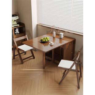 折叠型餐桌桌用CZ812-H小户伸缩超薄饭桌一体餐边柜长方家形吃饭