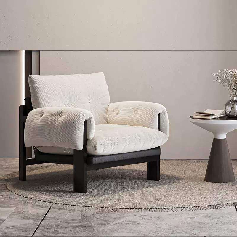 单人沙发椅北欧复古实木厚乳休闲椅客厅阳台中古风设计师椅懒人椅,纺织面料/辅料/配套,纺织机械配件,淘宝优惠券,粉丝福利购,淘宝优惠卷