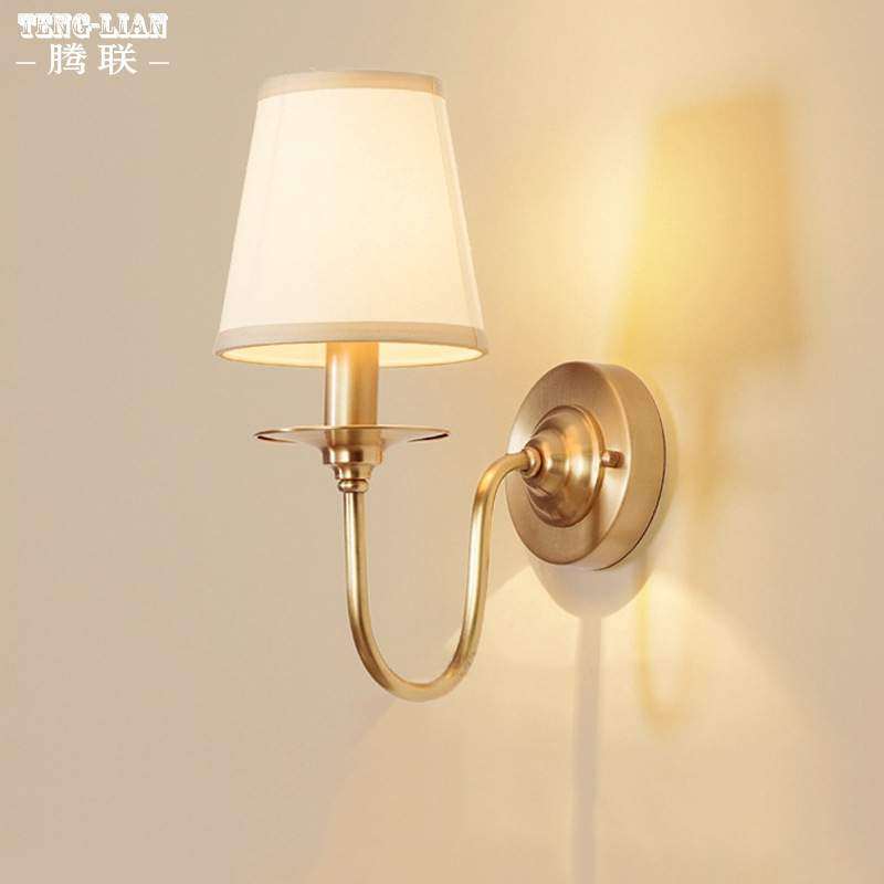 简约壁灯美式全铜壁灯北欧过道阳台床头客厅墙壁灯酒店客房灯具,纺织面料/辅料/配套,纺织机械配件,淘宝优惠券,粉丝福利购,淘宝优惠卷