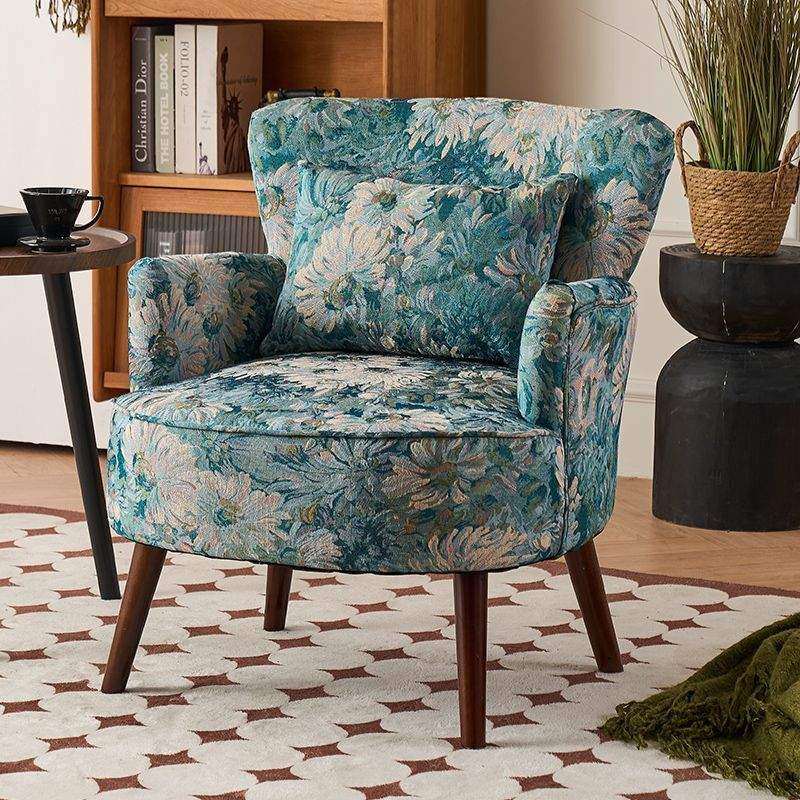 美式复古单人小沙发家用小户型阳台客厅卧室民宿中古风布艺沙发椅,纺织面料/辅料/配套,纺织机械配件,淘宝优惠券,粉丝福利购,淘宝优惠卷