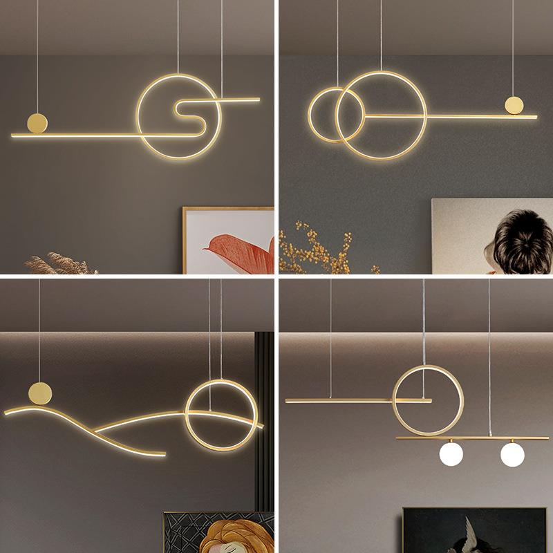 北欧客厅吊灯现代简约创意个性轻奢网红长条2025新款卧室餐厅吊灯