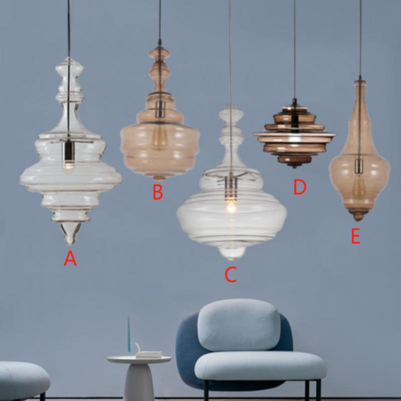 意式风格酒店餐厅玻璃吊灯后现代北欧艺术设计师创意吧台简约吊灯