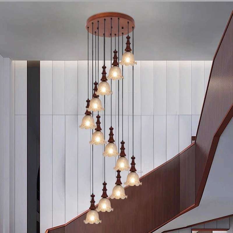 楼梯吊灯中古简约吊灯新款长线间吊灯挑空中式木艺复式楼楼梯风格,标准件/零部件/工业耗材,车间地垫,淘宝优惠券,粉丝福利购,淘宝优惠卷