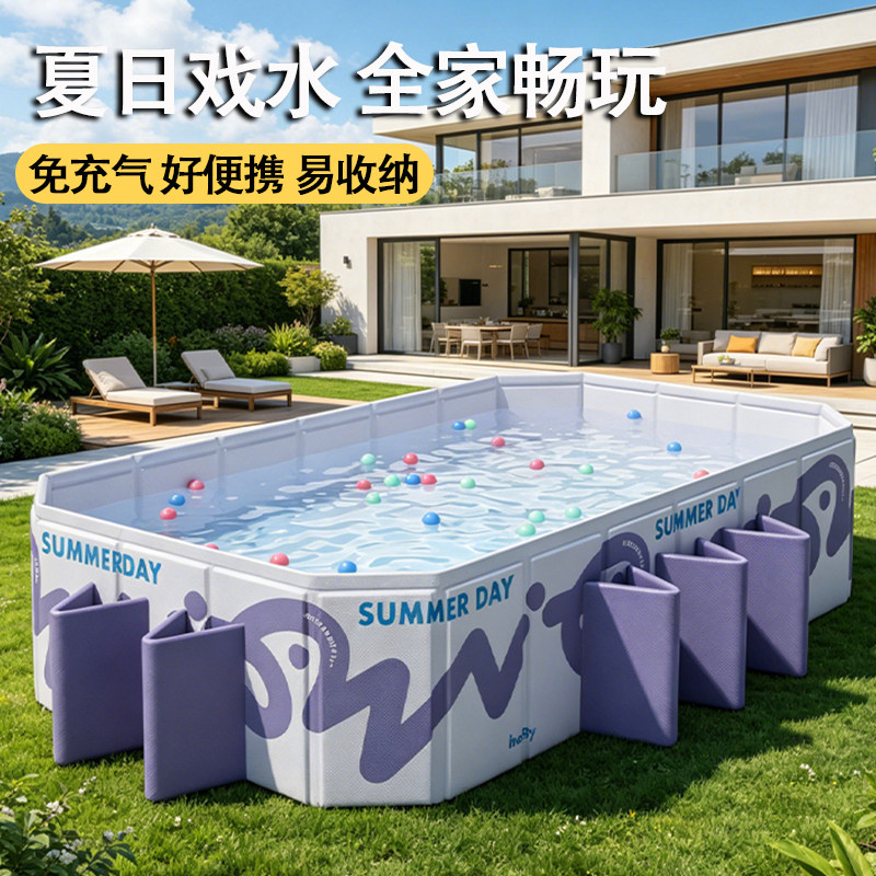 泳池家用大号户外加深可折叠加厚支架室外游泳池儿童小孩子免充气