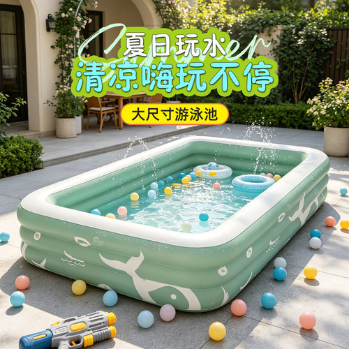 充气泳池儿童家用可折叠夏季戏水