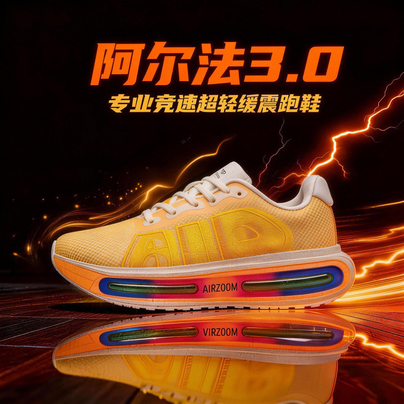 阿尔法4代儿童气垫跑步鞋新款青少年专业减震跑鞋男款加绒运动鞋