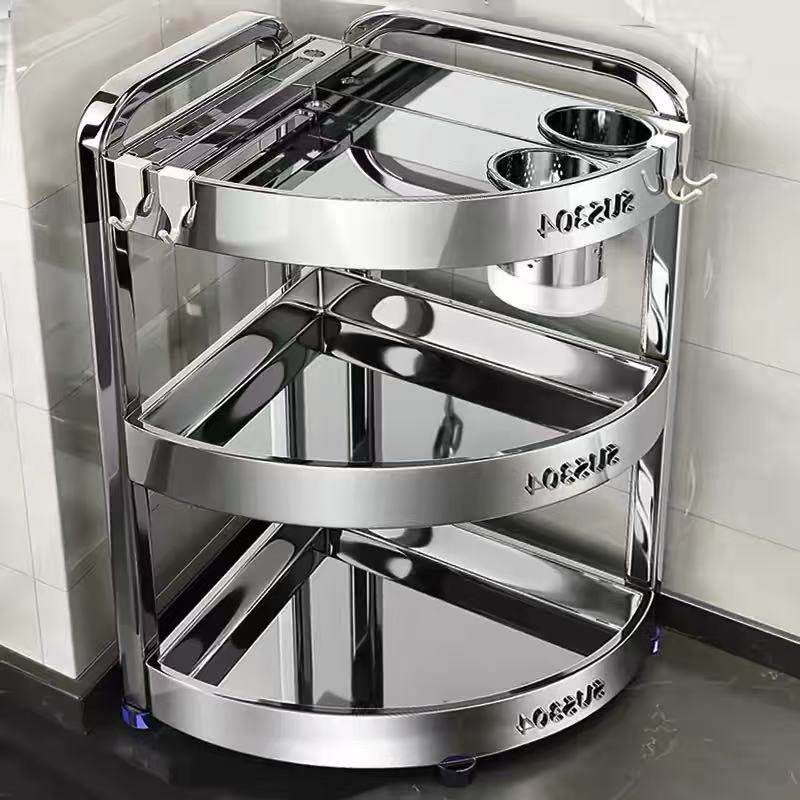 304不锈钢厨房台面调料置物架调味品三角转角多功能墙角落收纳架,家装主材,置物架,淘宝优惠券,粉丝福利购,淘宝优惠卷