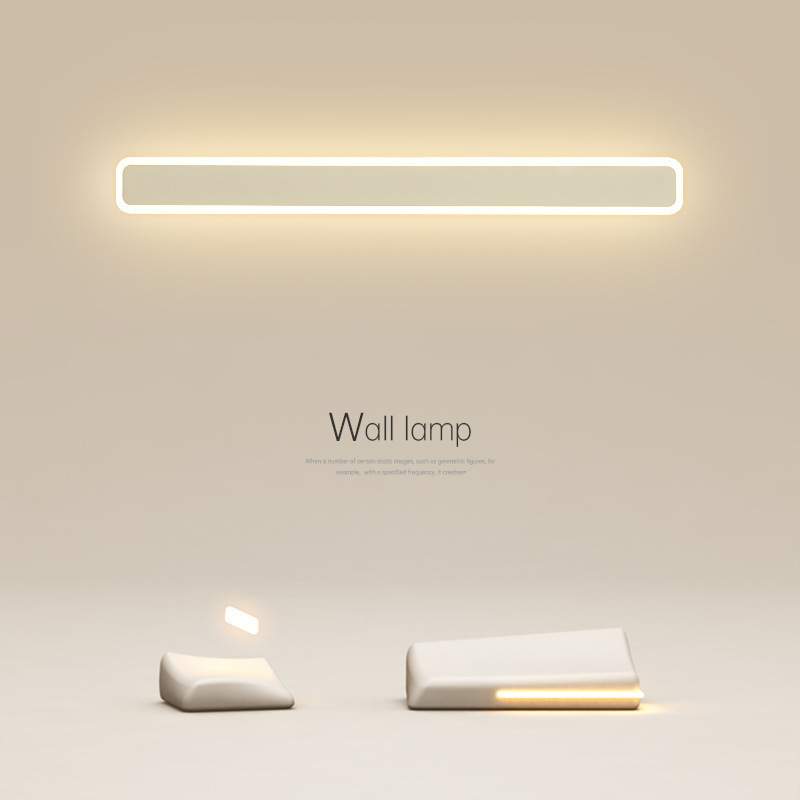 广东中山灯具极简长条壁灯led卧室灯床头灯北欧壁灯酒店墙壁灯