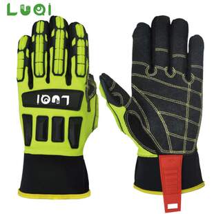 gloves Gas 防撞防滑防刺石油机械油田手套TPR Oil