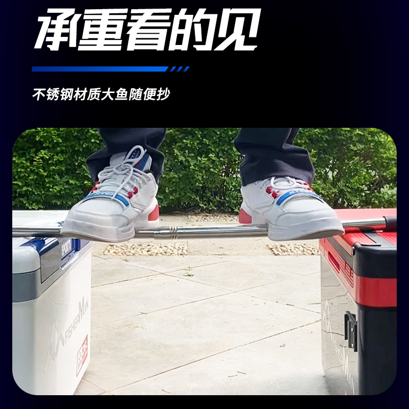 速发抄网套装全套折叠便携可伸缩抄网杆钓鱼用的不锈钢抄网头捞兜
