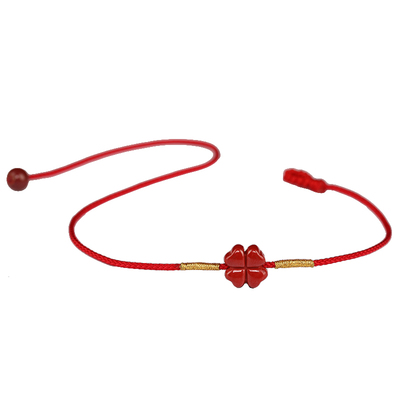 速发2022年新款潮朱砂脚链小红绳编织极细上岸脚绳男本命年精致手