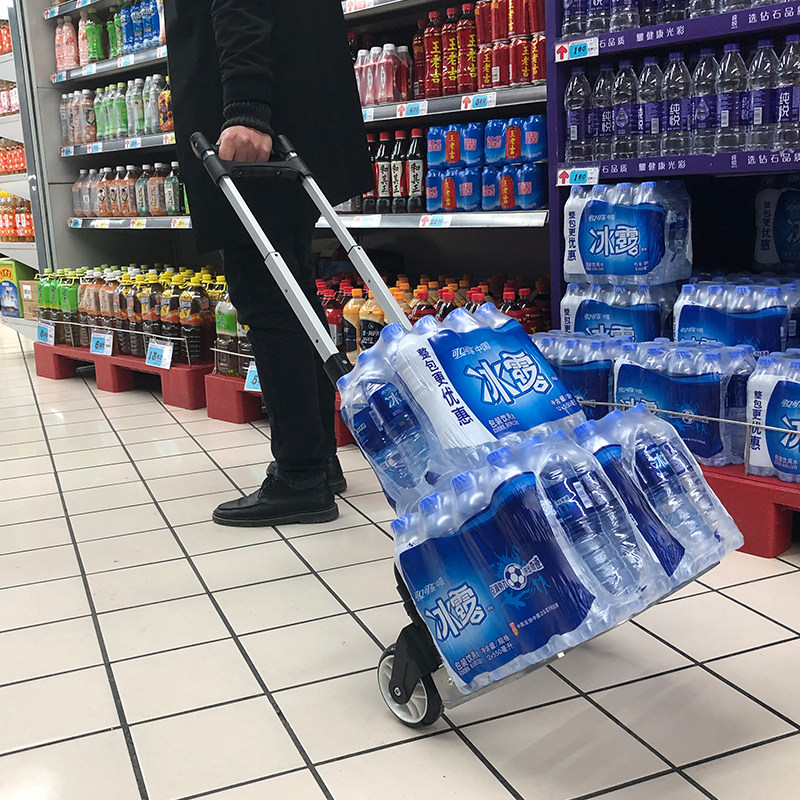 铝合金拉杆行李车便m携手拉车购物拉货车载重王小拖车折叠小推拉