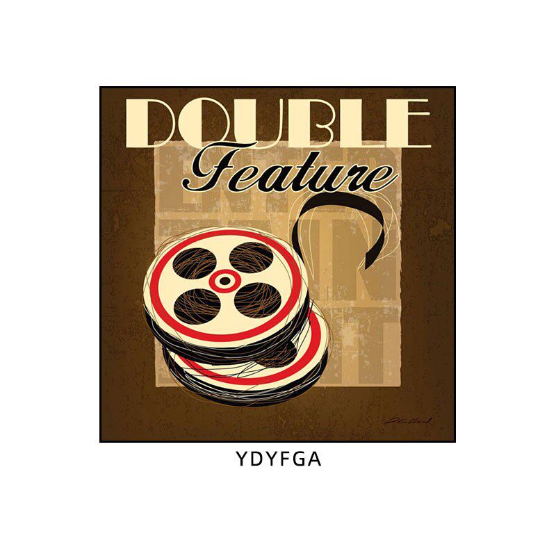 电影院挂画酒吧工业风海报装饰画复古怀旧放影P机胶片影视公司壁