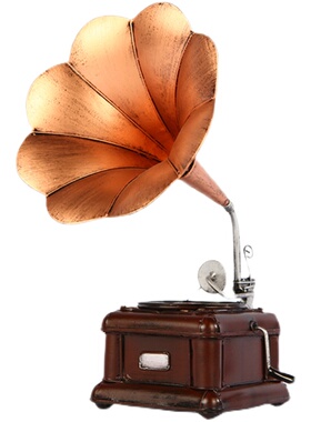 铁艺架子仿古复古怀旧唱片机留声机摄影J道具模型家居装饰桌面摆