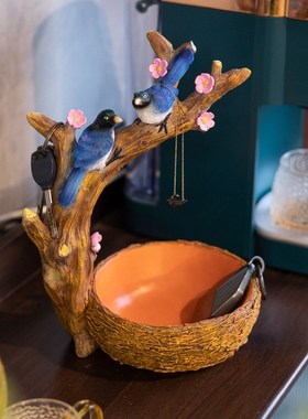 喜上眉梢钥匙首饰收纳摆件家居z工艺品玄关装饰品新居乔迁结婚礼