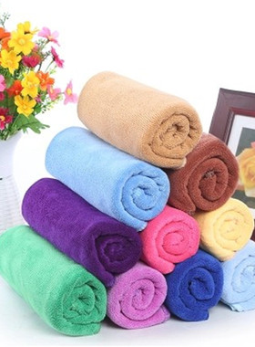 超细纤维白色毛巾加厚35X75y吸水不掉毛擦家具桌家用抹布保洁专用