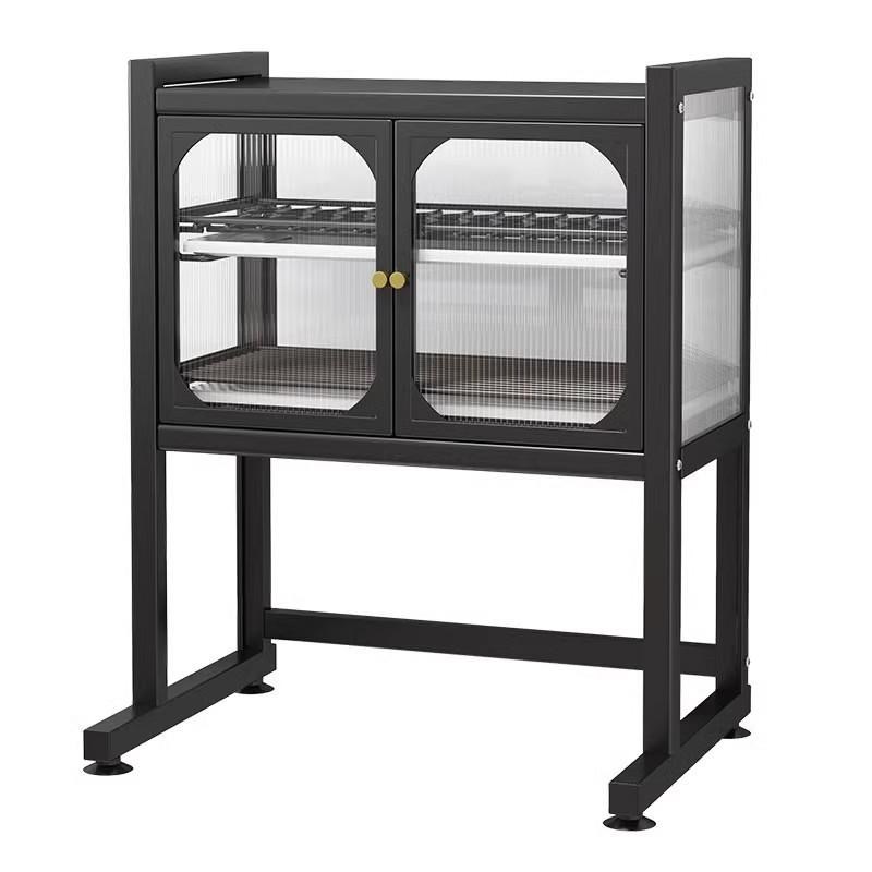 微波炉置物架烤箱架子厨房家用台面小型放碗柜Q多功能碗碟筷收纳