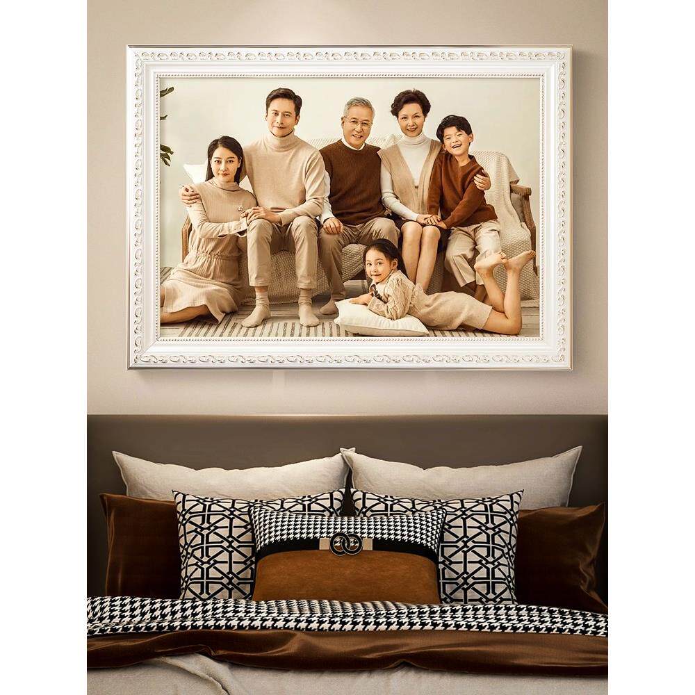 全家福相框放大挂墙24寸照片冲洗加打印相片制作相册做成框架定制