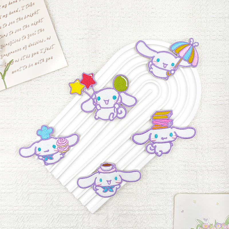 可爱玉桂狗图案羽绒服补丁贴自粘免缝衣服破洞修复书包手账装饰贴