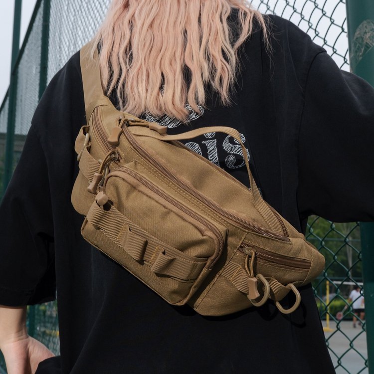 防水耐磨多口袋实用胸包男士挎包