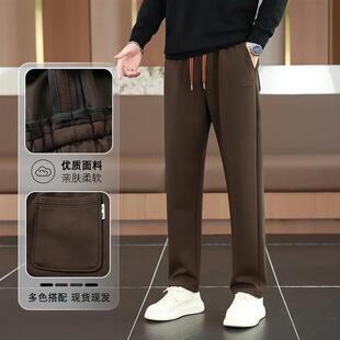 俊逸男装服饰严选秋装男士休闲裤宽松长裤平脚高级琥珀流光运动裤
