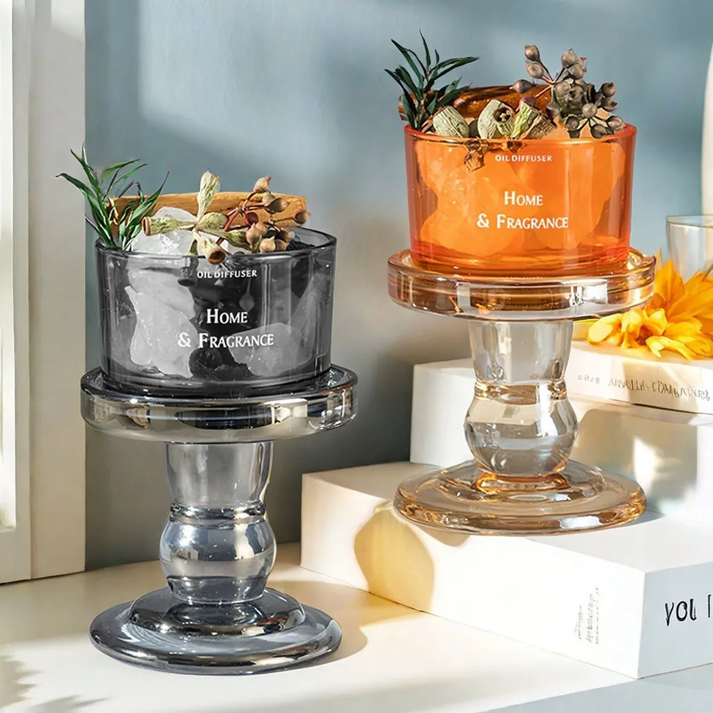 扩香石香薰房间卧室内持久家用高级无火精油晶石栀子花香氛摆件