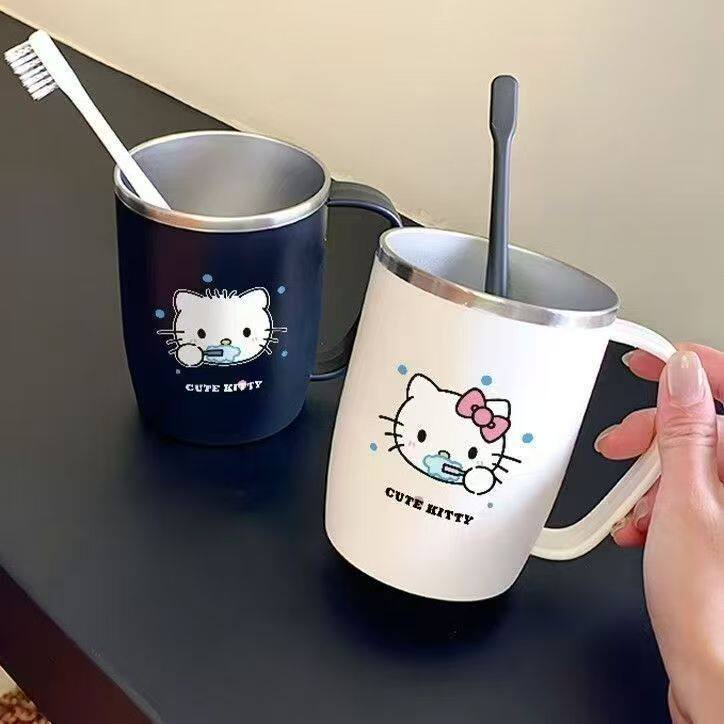可爱HelloKitty漱口杯304不锈钢