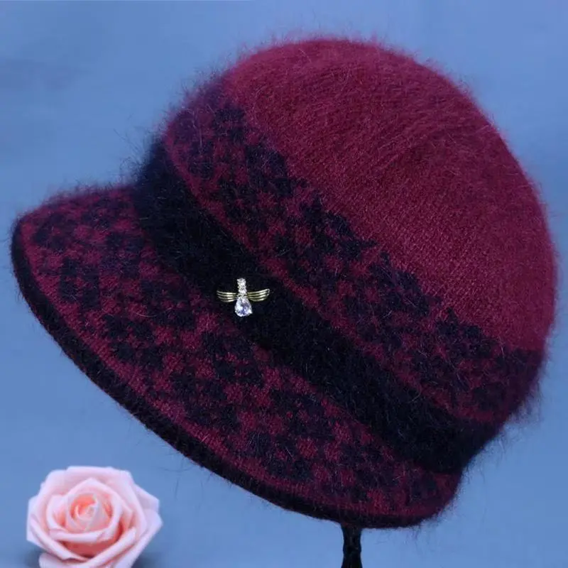 秋冬季中老年人女款秋冬女士帽子