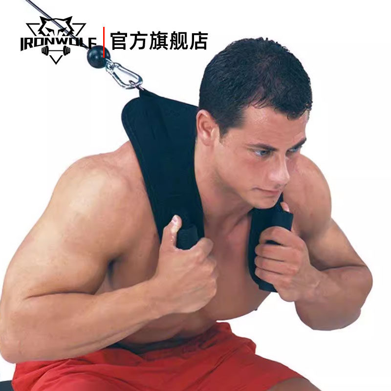 IRONWOLF背部塑形卷腹训练带 马甲线腹肌拉力器辅助器弹力绳配件