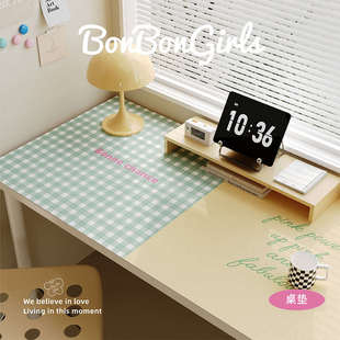 韩系清新ins风电脑桌垫书桌学习皮革防水防油隔热办公桌面保护垫