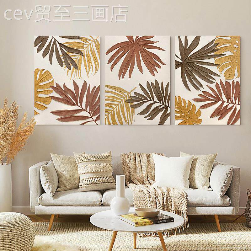 网红.画纯手绘油《紫嫣红》现代定客姹厅背景墙装饰画制肌理挂画