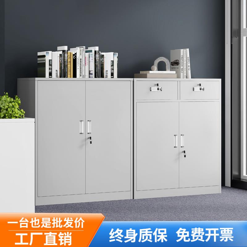 需定制办公铁皮文件柜资料档案柜家用收纳工具带锁抽屉二斗矮柜储