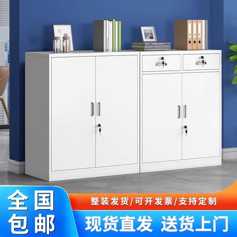 需定制二斗矮柜铁皮文件柜办公室资料置物收纳工具带锁家用小柜子