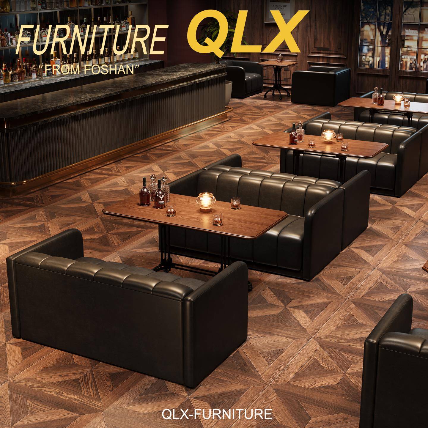 需定制定制美式酒吧会所沙发卡座覆古风咖啡厅奶茶店清吧小酒馆桌