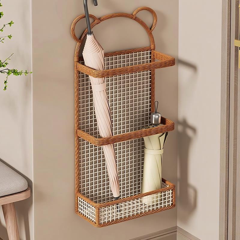 壁挂式雨伞架入户玄关墙上放伞架创意伞具沥水架家用门口置物架子