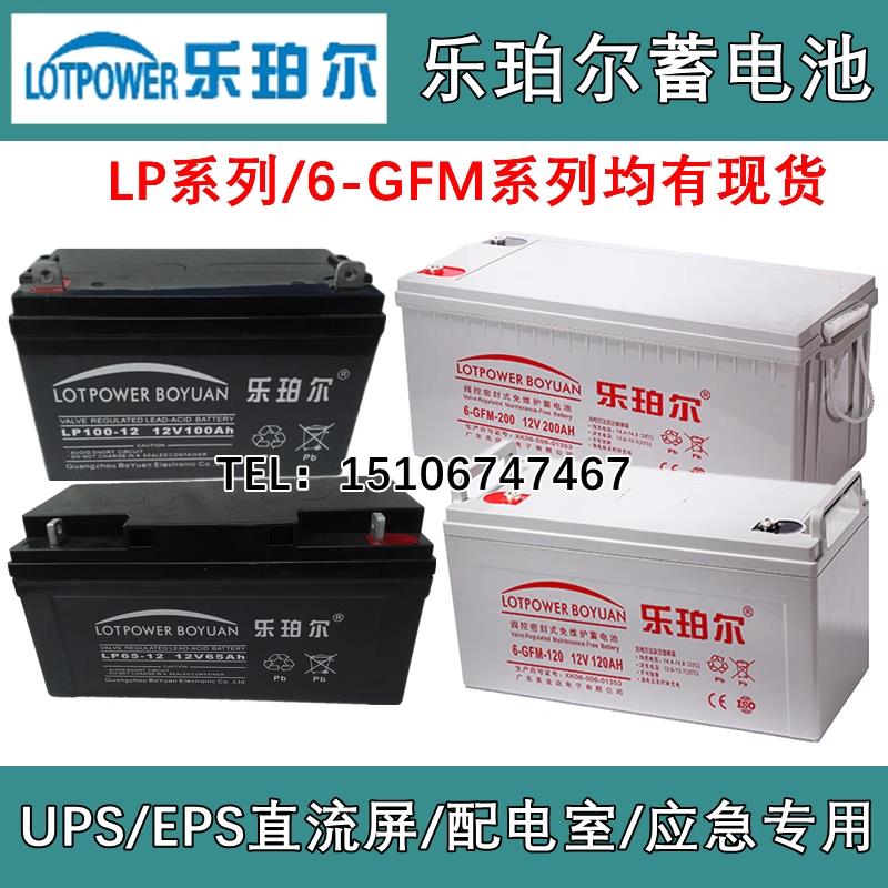 乐珀尔蓄电池LP/6-GFM-12V120AH100AH65AH55AH40AH38AH24AH20A17A