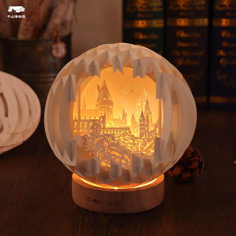 千山博物馆3d立体纸雕灯送女生情侣创意走心礼物光影小夜灯定制