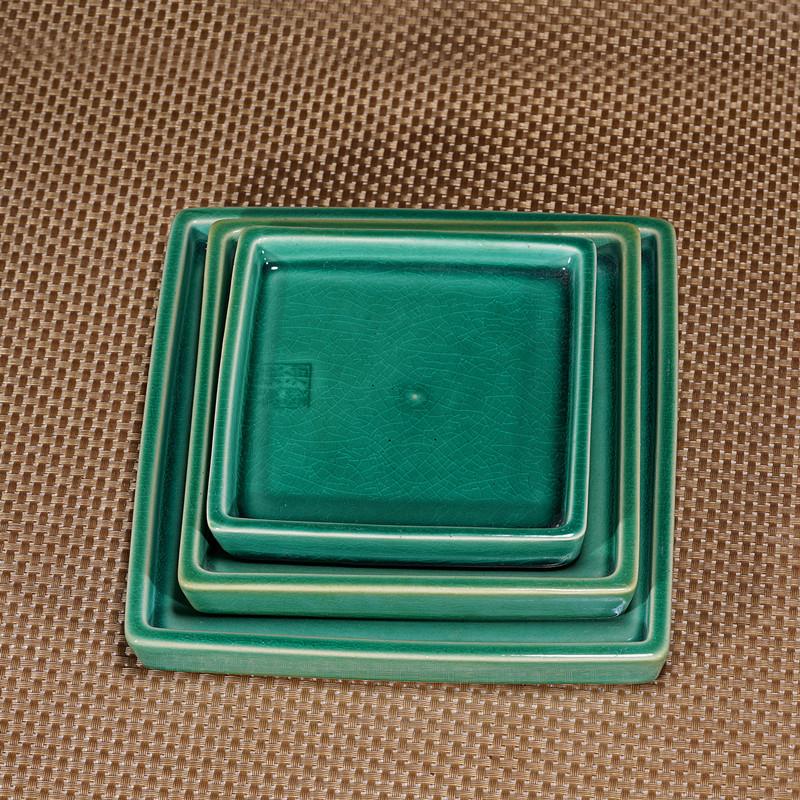 花盆托盘紫砂精品长方形四方底座圆形接水底盘小号特大号陶瓷托盘