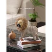 瓦比有趣 饰品客厅 好运小狮子艺术装 小公平狮子斯堪 纳维亚风格