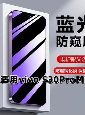适用vivoS30Promini防窥膜V2465A钢化膜S30PROMINI抗蓝光护眼防偷窥5G手机膜s30pro迷你黑边防摔高清保护贴膜