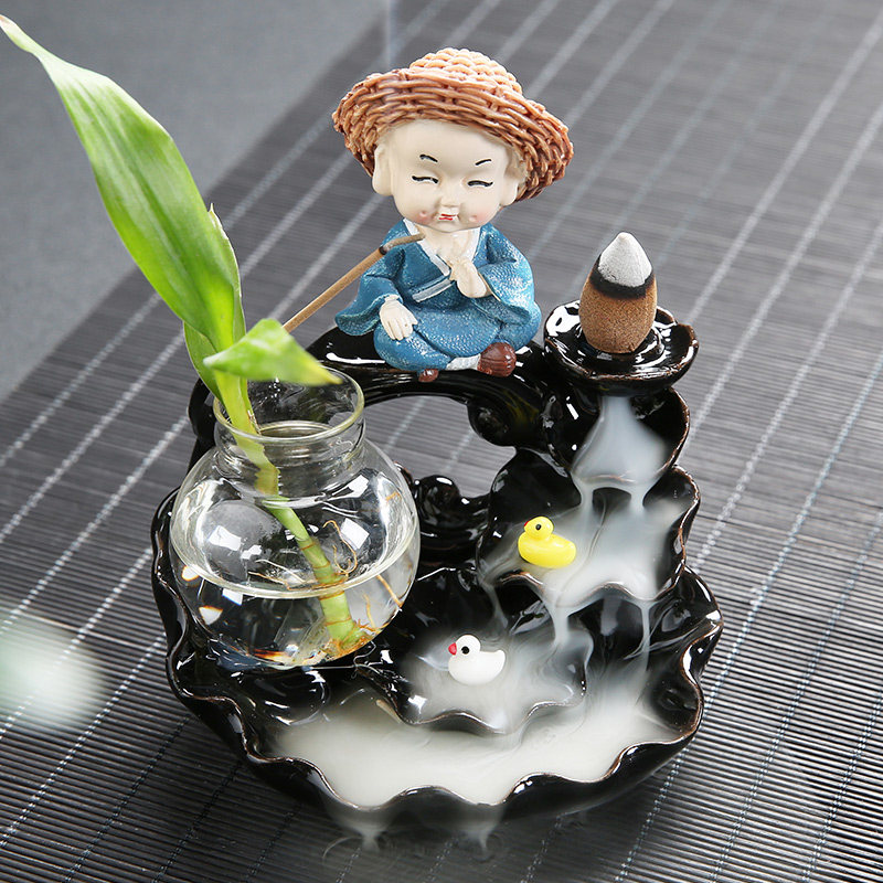 速发新款创意倒流香炉家招室内熏香茶道大号摆件禅意用财茶宠倒流