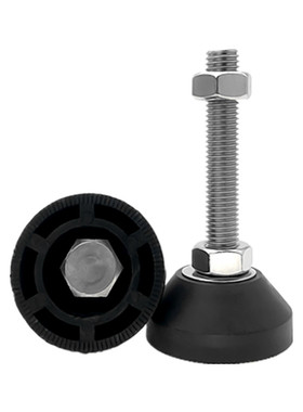 速发80mm04不锈钢定节脚杯尼龙8调地脚螺丝M12M14M16M1固M20支