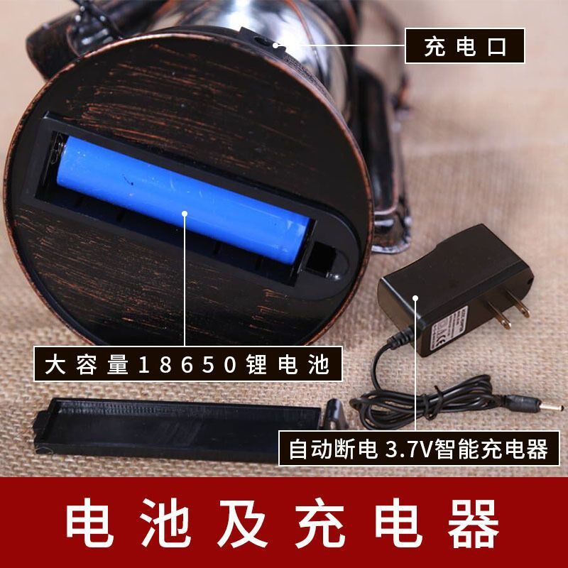 现货速发煤油灯复古怀旧马灯充电家用老式汽灯道具照明露营灯可批