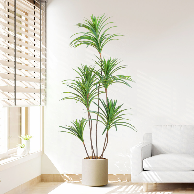 速发植件线铁假绿植室内客厅高级仿生物型玄关摆大奶油风盆栽花树