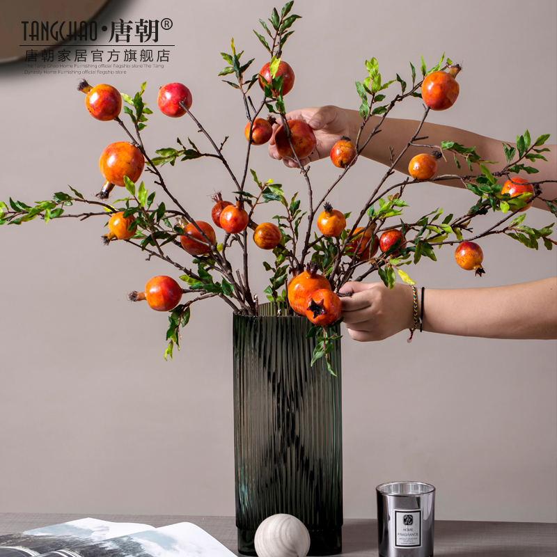 速发假居 美式田园榴厅石客假花花 家居饰品家花插花花艺