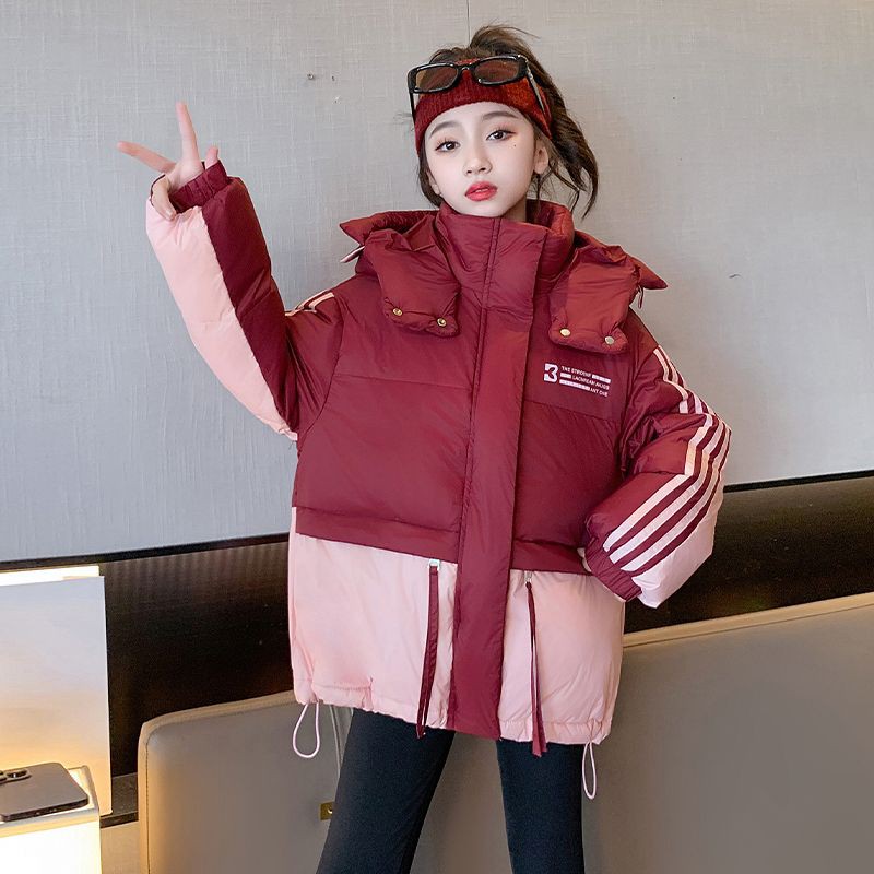 女童冬季羽绒服2025新款洋气中大童加厚90白鸭绒外套女孩时髦冬装