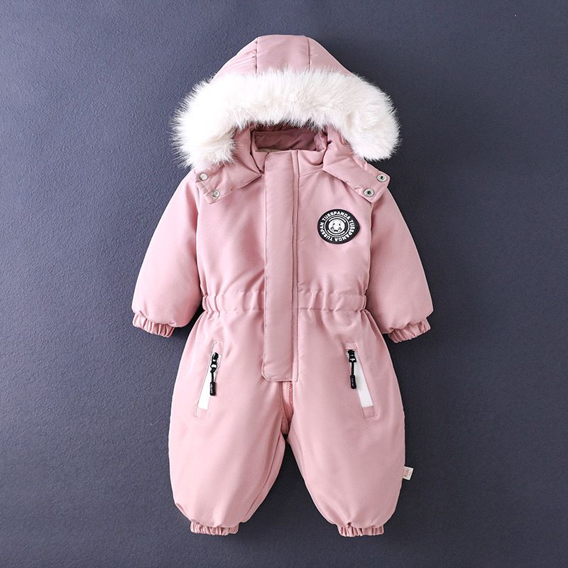 婴幼儿童宝宝滑雪服男女童服棉袄新生儿爬连体衣冬季外出